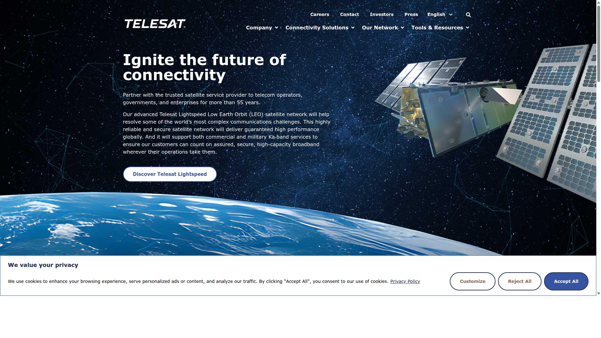 Telesat Corporation website